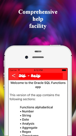 Functions for SQL on iPhone