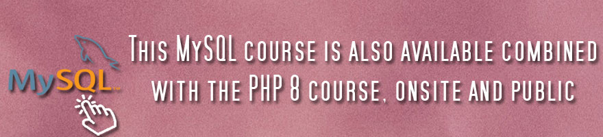 PHP 8 / MySQL 8 course